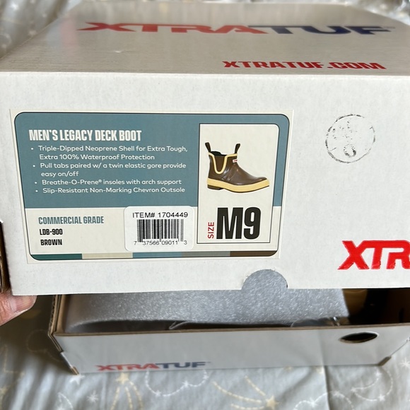 XTRATUF Men's 6" Legacy Ankle Deck Boot, Brown (size : 9) - Picture 8 of 9